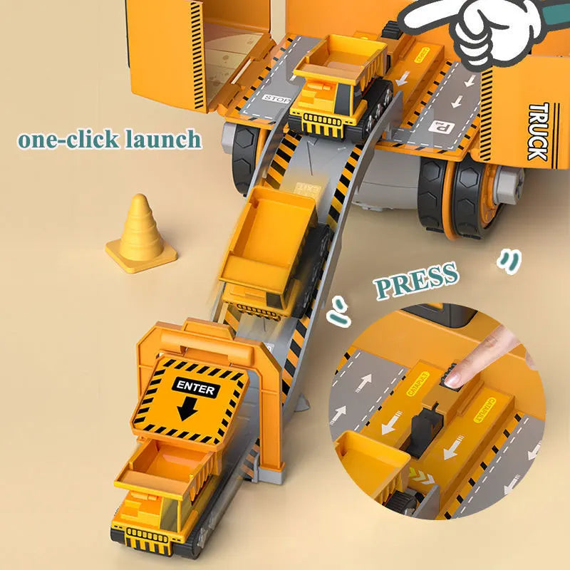 Kids Engineering Building Vehicle Toy Set with Electric Drill Tools Children's Educational Assemble Sets