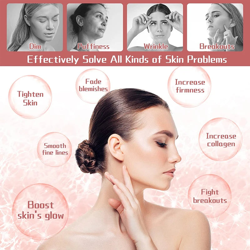 Red Light EMS Microcurrent Face Lifting Facial Eye Neck Wand Massager Skin Tightening Anti Wrinkle Skin Care Beauty Tool