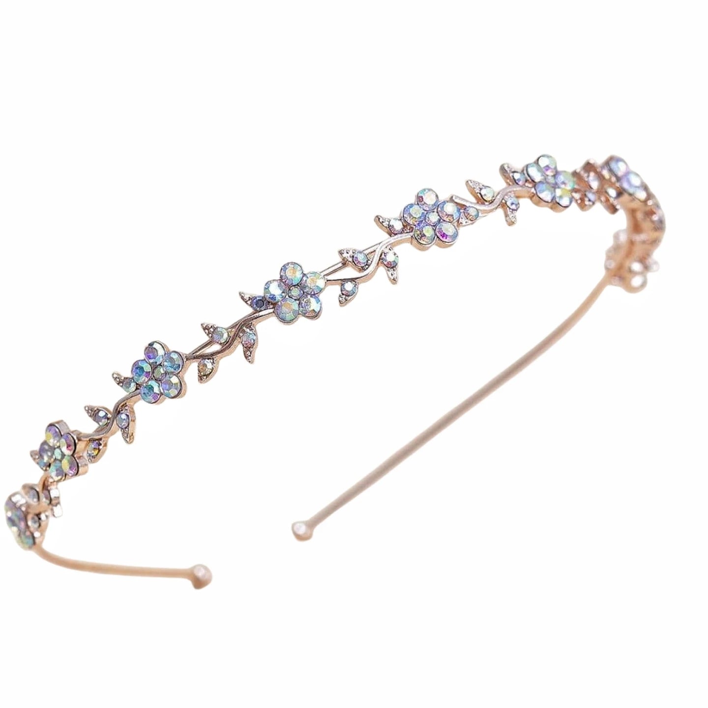 Opulent Flower Crystal Hairbands Headbands for Women Girls Silver Gold Rose Gold Color Hair Accessories Jewelry