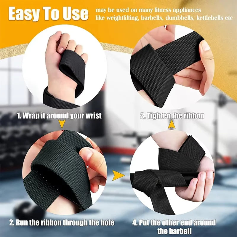 Lifting Fitness Workout Wrist Strap Brace for Weightlifting, Crossfit, Bodybuilding Support Kettlebell Dumbbell Weights Strength