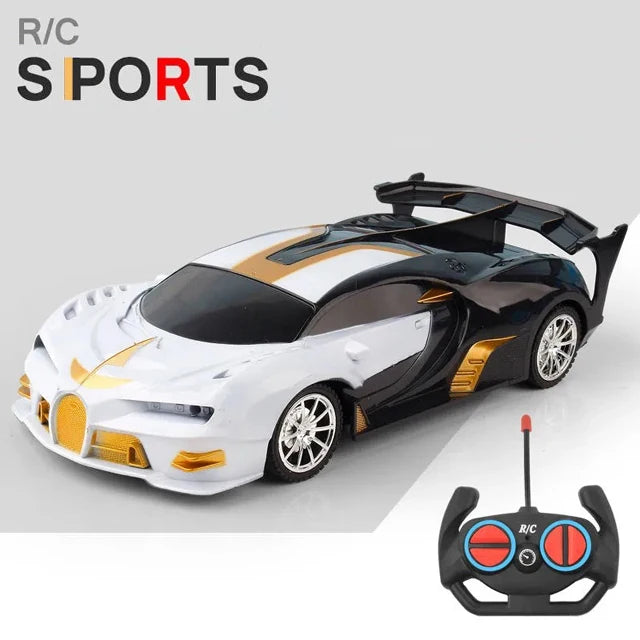 RC Racing Car with LED Lights 2.4G Radio Remote Control 1/18 Scale Sports Cars For Children Racing Drive Vehicle Drift Boys Girls Toys
