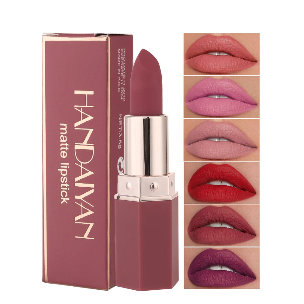 Gorgeous Matte Velvet Finish Lipstick, Non-Fading, Non-Stick Cup Long-Lasting, Smooth Matte Lip Color Waterproof Smudge-proof