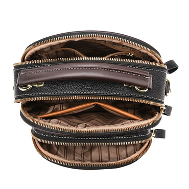Fashion Mini Leather Shoulder Women's Handbag Purse Trendy Multi Layer Crossbody Casual Bag