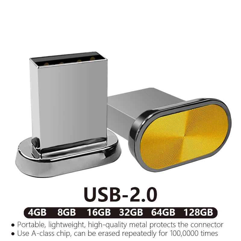 Waterproof Super Mini USB Memory Stick Flash Drive Pendrive 128GB 64GB 32GB 16GB Real Capacity Thumbdrive