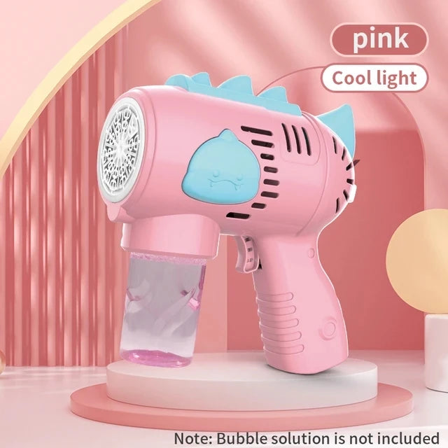 Automatic Unicorn Electric Bubble Gun Toy Fun Bubble Machine Automatic Soap Blower with Lights for Children Entertainment