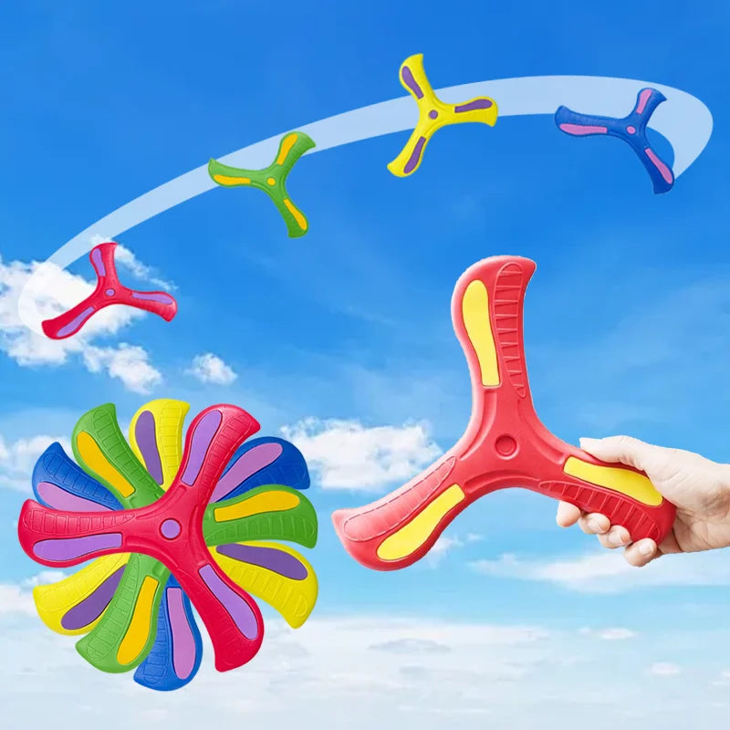 Soft Durable Boomerang Flying Disc Three-leaf Outdoor Adult-kids Fun Interactive Sports Toy Gift
