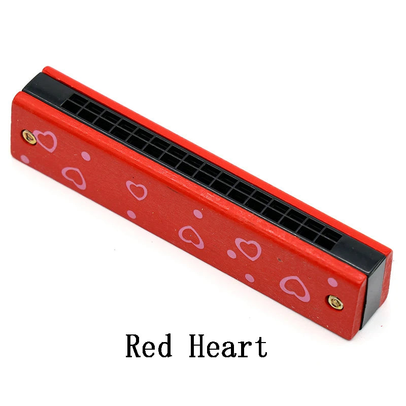 Colorful Wooden Harmonica Music Teaching Aids for Children Musical Instrument Toys Music Teaching Aids Puzzle Early Education Kindergarten Beginners