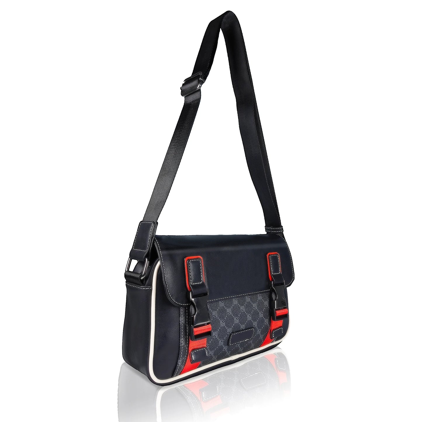 Luxury Leather Crossbody Messenger Handbag for Men Casual Fashion Sling Satchel Shoulder Bags