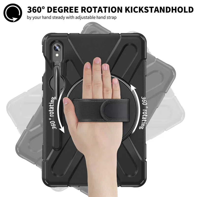 Heavy Duty Shockproof Tablet Case for Samsung Galaxy Tab S10 S9 S8 Ultra 14.6 S7 11" Plus FE 12.4 Inch Kids Proof Shoulder Strap S Pen Holder Cover