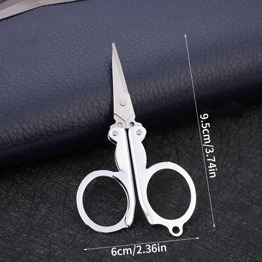 Portable Travel Mini Nail Clippers Trimmers Scissors Multifunctional Stainless Steel Clipper Trimmer Folding Small Scissors