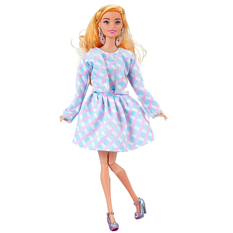 Dress Up Male Female Fashion Dolls Play Time Doll with Clothes Girls BJD Toys Great Gifts 30cm
