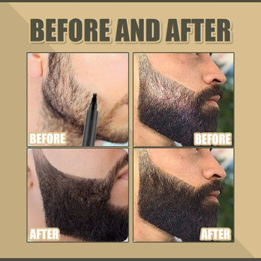 Waterproof Beard Filler Pen Kit Beard Shaping Lasting Repair Moustache Coloring Black Hair Beard Fixer Enhancer Pen