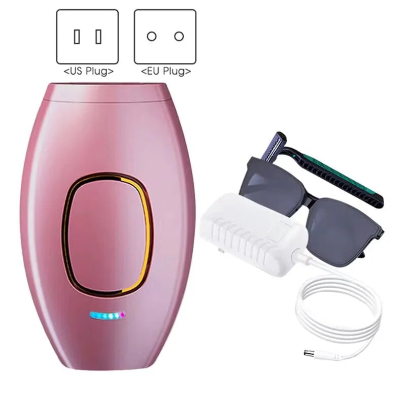 Women's Nano Permanent Painless Hair Removal IPL Laser Depilator Body Bikini Epilator 500,000 Flash Pulses Personal Care Home Use Device
