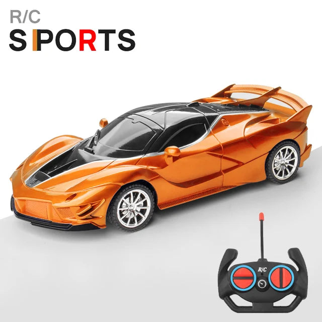 RC Racing Car with LED Lights 2.4G Radio Remote Control 1/18 Scale Sports Cars For Children Racing Drive Vehicle Drift Boys Girls Toys