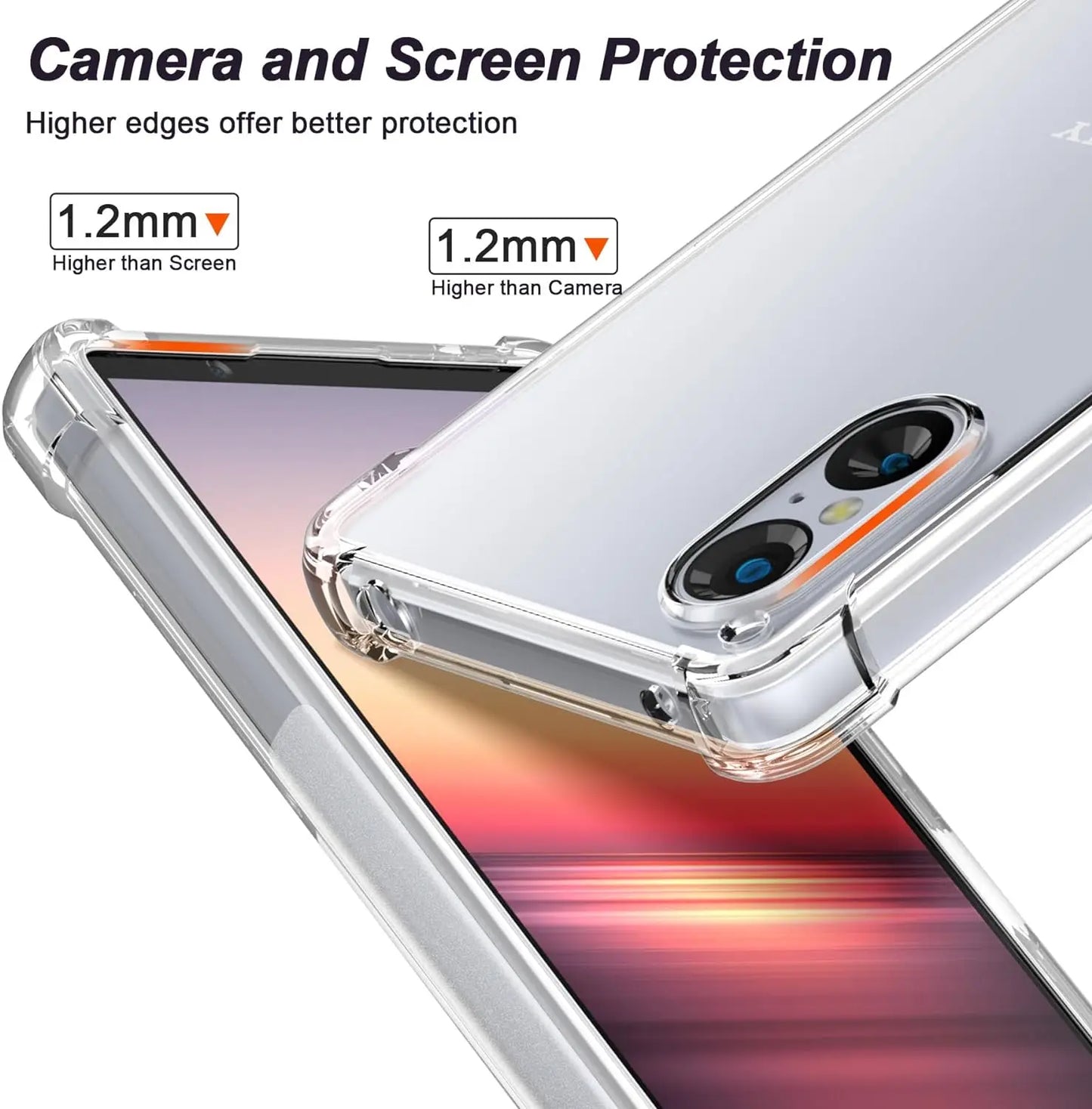 Durable Clear Silicone Phone Case for Sony Xperia 10 5 1 VI V IV III II Protective Transparent Shockproof Cover