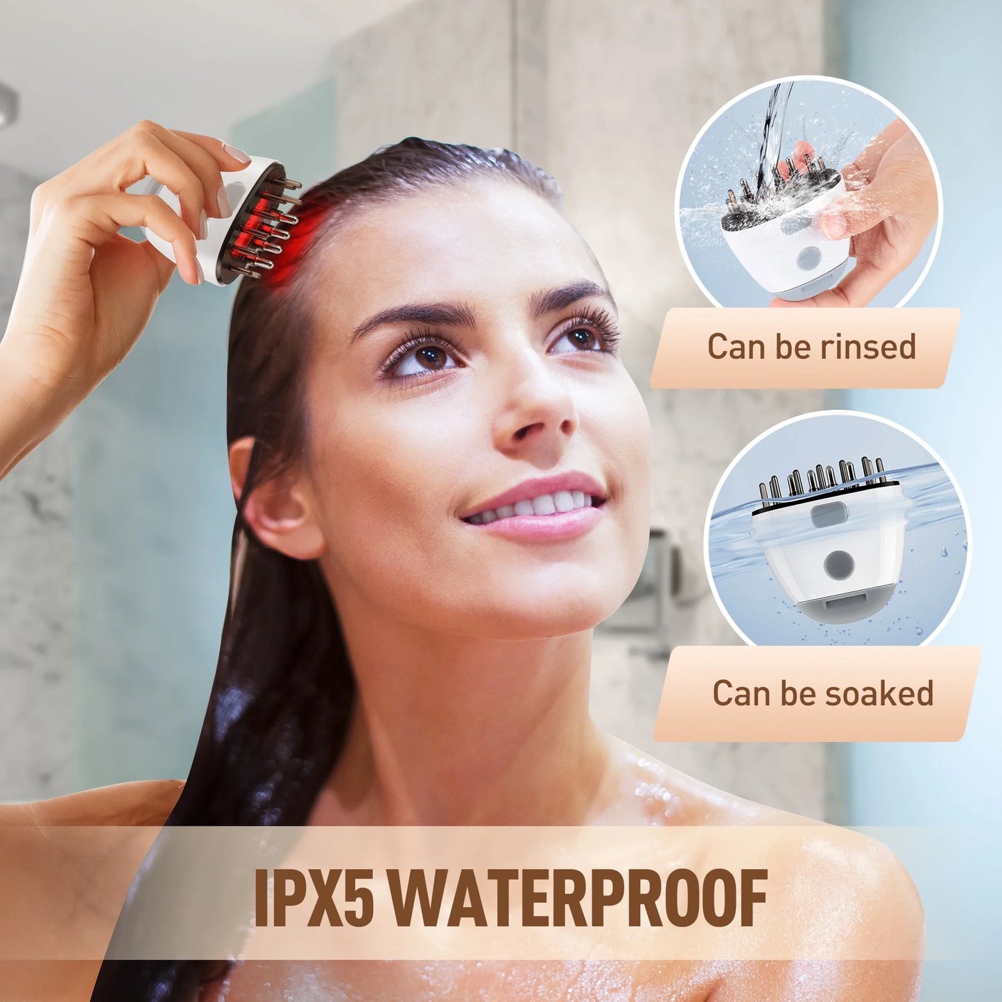 Electric Red Light Therapy Hair Growth Machine Vibration Head Massager Comb Scalp Massage Brush Liquid Medicine Applicator