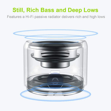 Ultra Mini Bluetooth Wireless IPX7 Waterproof Speaker Super Portable Custom Bass Speakers with Travel Case