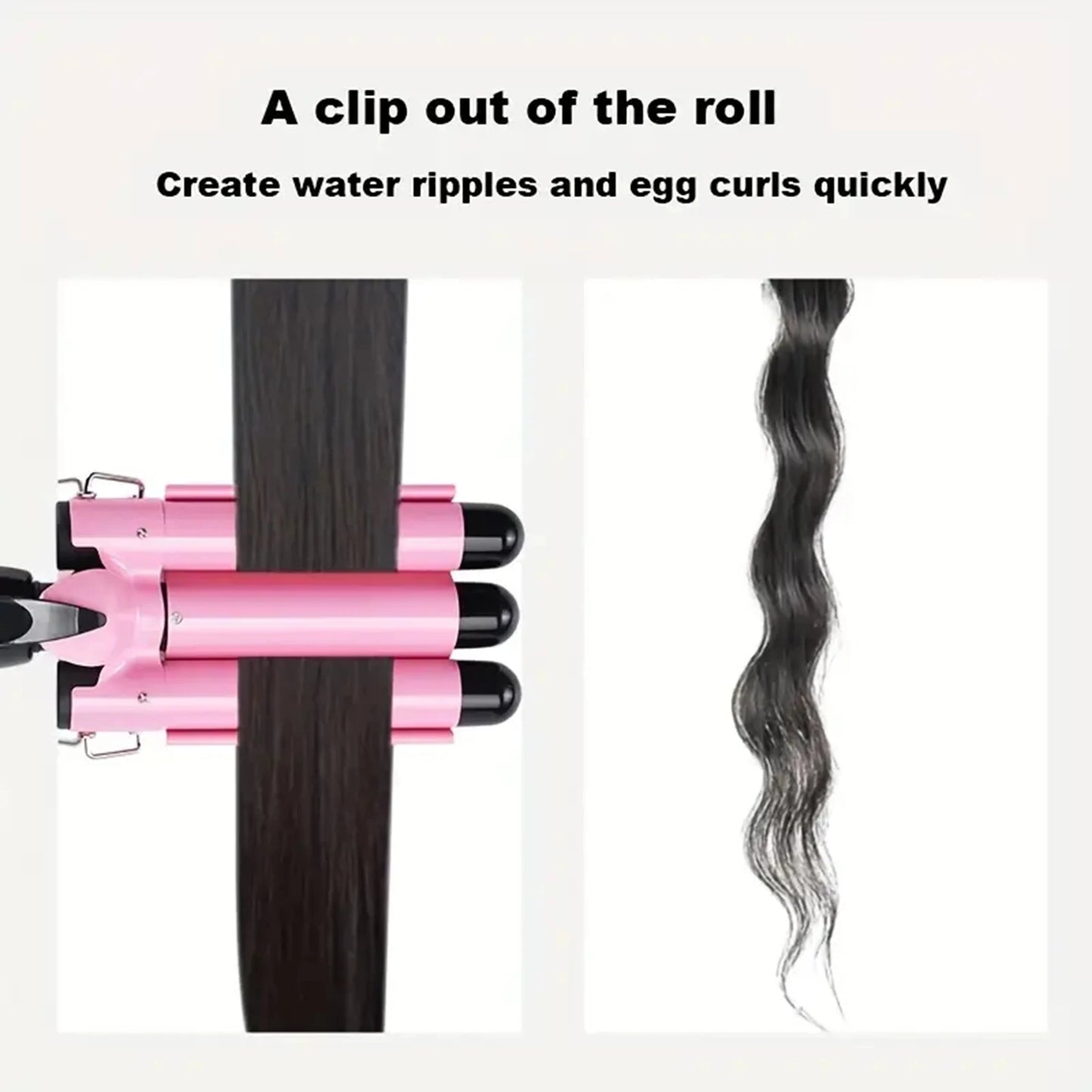 Temperature Control Professional Triple Barrel Ceramic Hair Curling Iron Styling Wavy Hair Style Tool Hair Care Accessory