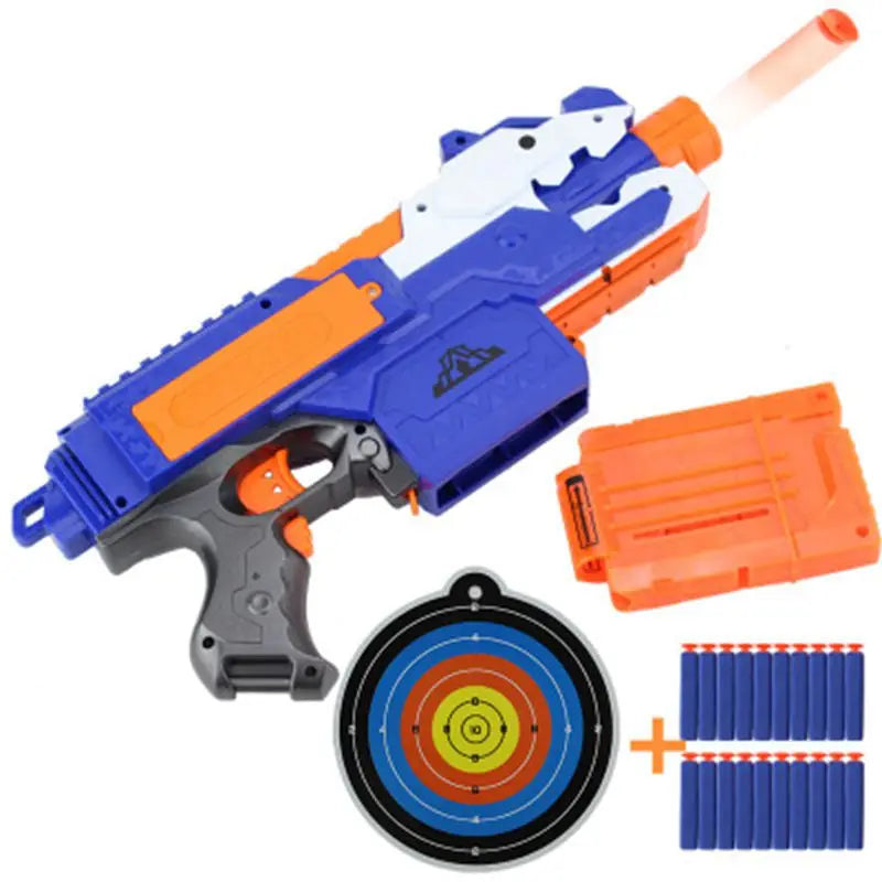 Electric Darts Airsoft Nerf Gun Blaster Toy for Boys Children 7.2cm Foam Safe Bullets Magazine Darts and Target