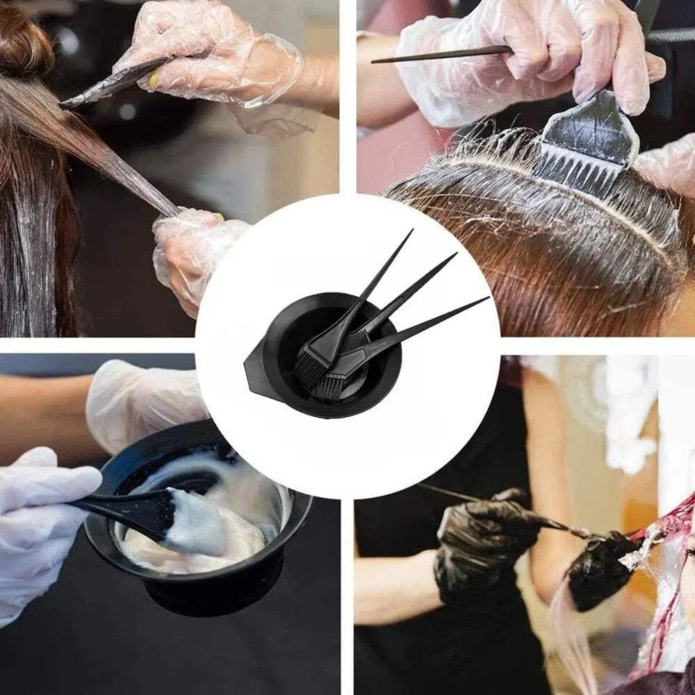 Full Hair Dyeing Tools Set Home Salon Brush, Cream Bowl, Coloring Brush, Comb, Earcap, Clips Cape Kits
