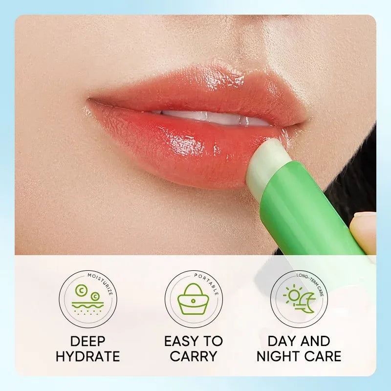 Hydrating Aloe Vera Lip Care Balm - Nourishing, Refreshing and Moisturizing to Prevent Cracking and Repair Lips Gentle Non Irritating