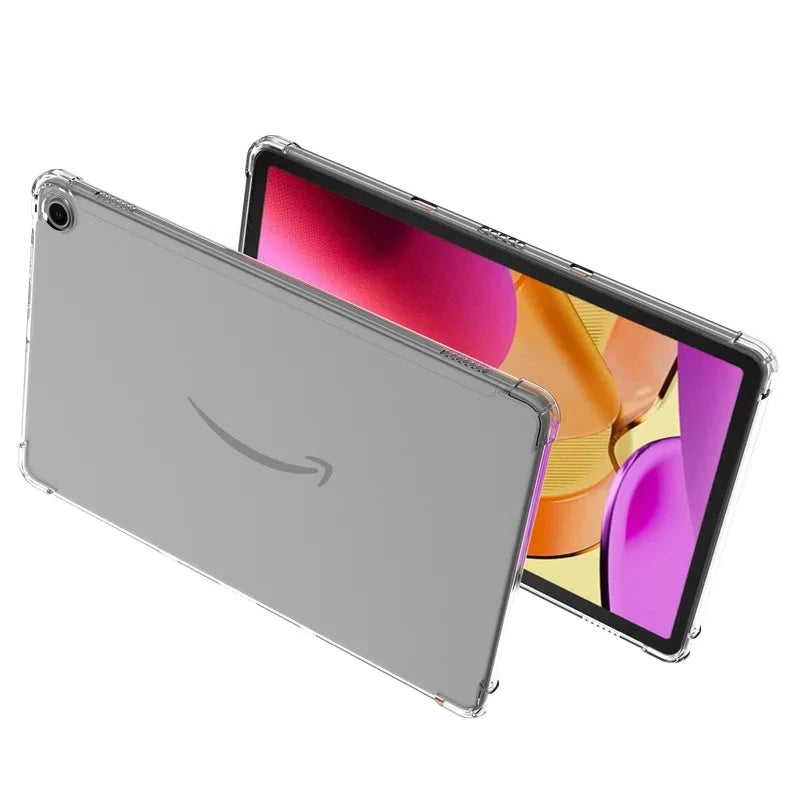 Protective Clear Soft Silicone Case for Amazon Fire Max 11 inch Transparent Slim Back and Edges Tablet Cover