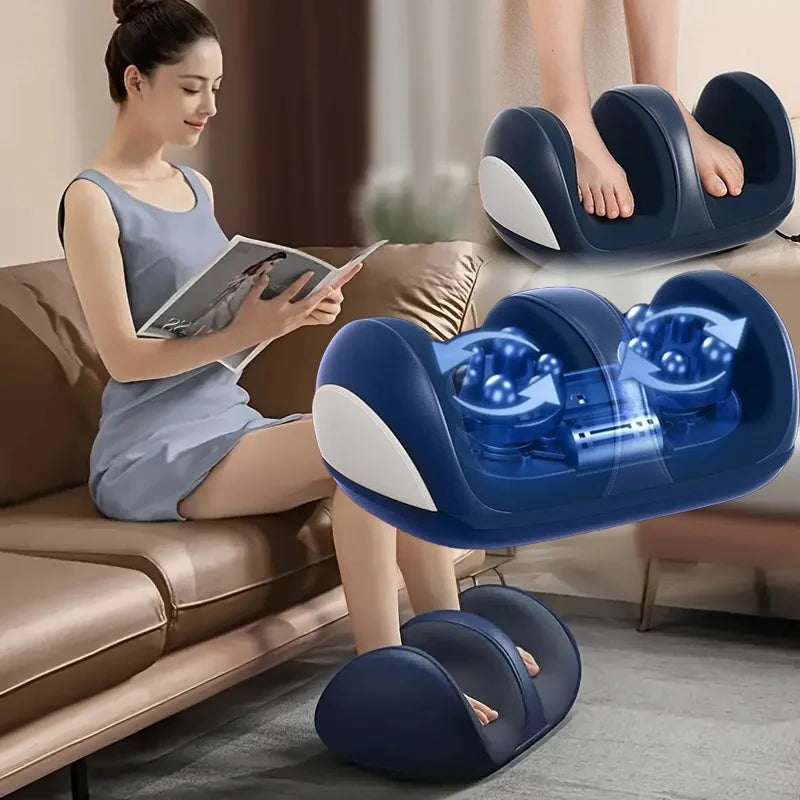 Electric Shiatsu Kneading Leg Feet Calf Roller Massager Hot Compress Kneading Deep Tissue Relieve Fatigue and Relax Muscles