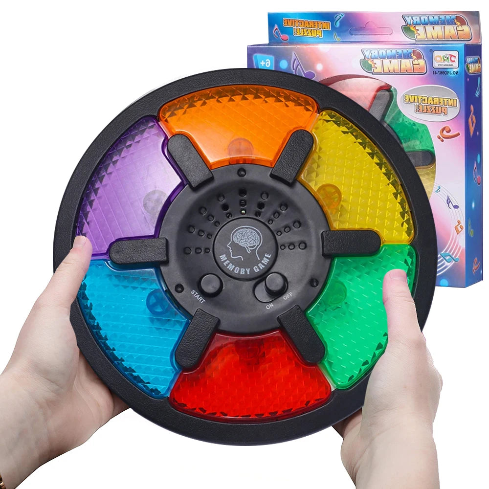 Interactive Memory Game Machine Handheld Electronic with Lights and Sounds Puzzle Montessori Toys Memory Training