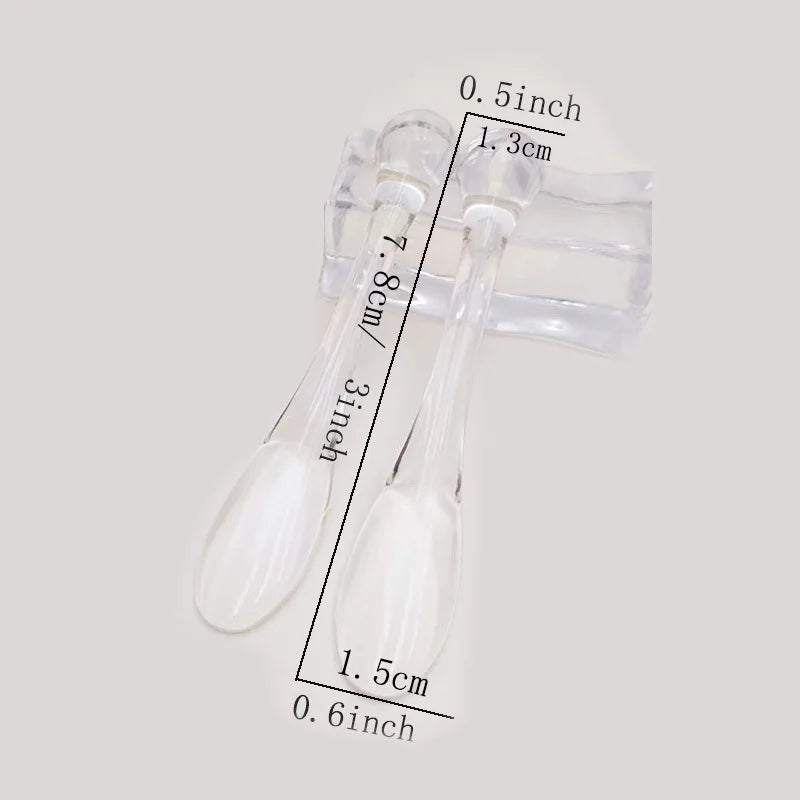 Eye Cream Applicator Spoon Roller Eye Massager Transparent Stick Cosmetic Spatulas Wrinkle Facial Mask Skin Care Plastic Spoon