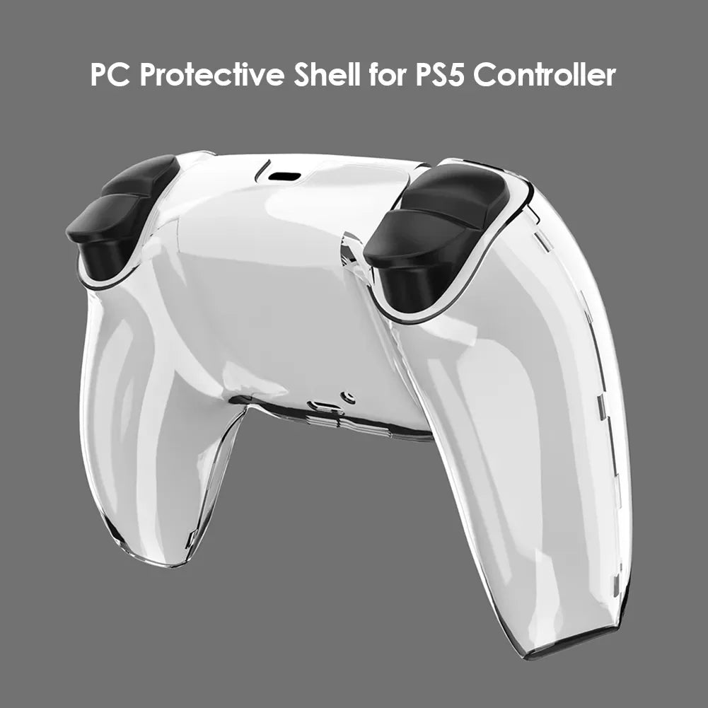 Ultra Slim Transparent Plastic Protector Case Cover Compatible with Sony Playstation 5 PS5 DualSense Controller Gamepad Clear Game Accessories