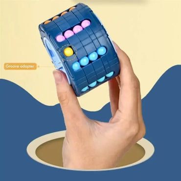 Fun 3D Cylinder Puzzle Wheel Toy Magical Bean Gyro Rotate and Slide Games Relieve Stress Children Educational Montessori Toys Gift