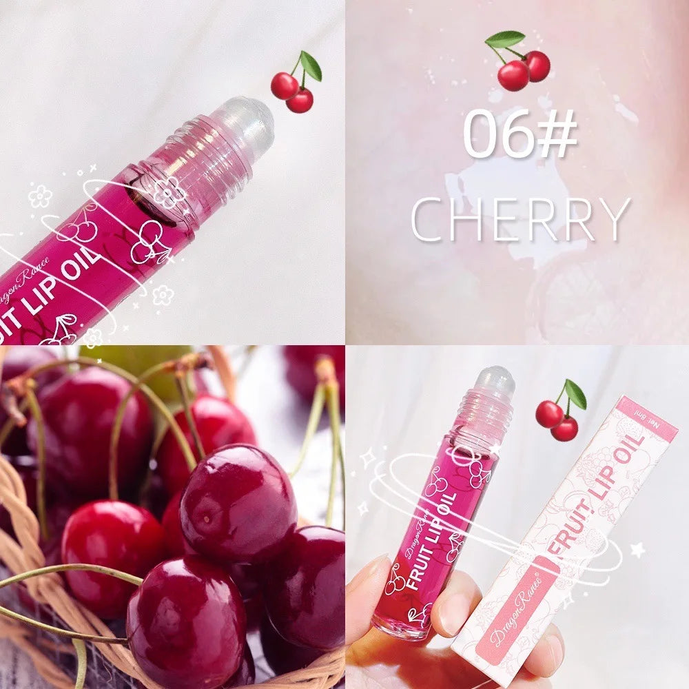 Moisturizing and Hydrating Lip Gloss, Roll-On Nourishing Lip Balm Liquid for Smooth and Soft Lips, Long-Lasting Shine