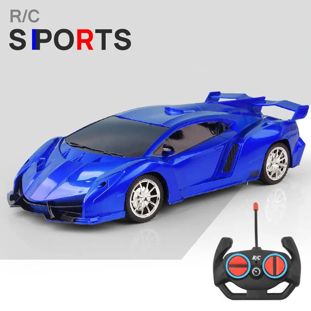RC Racing Car with LED Lights 2.4G Radio Remote Control 1/18 Scale Sports Cars For Children Racing Drive Vehicle Drift Boys Girls Toys