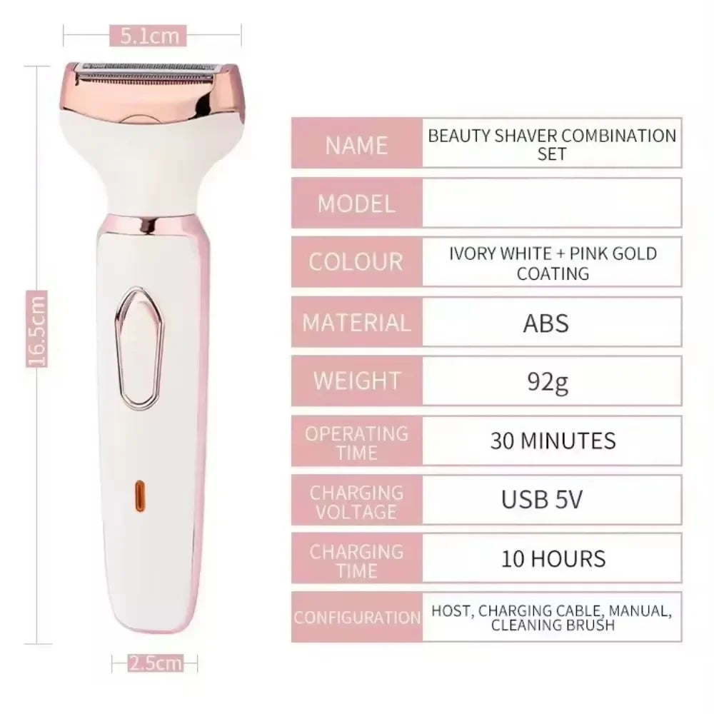 Cordless 4 in 1 Electric Shaver Body Hair Removal Epilator Painless Trimmer Razor for Women Ladies Wonderful Home Personal Care Appliance