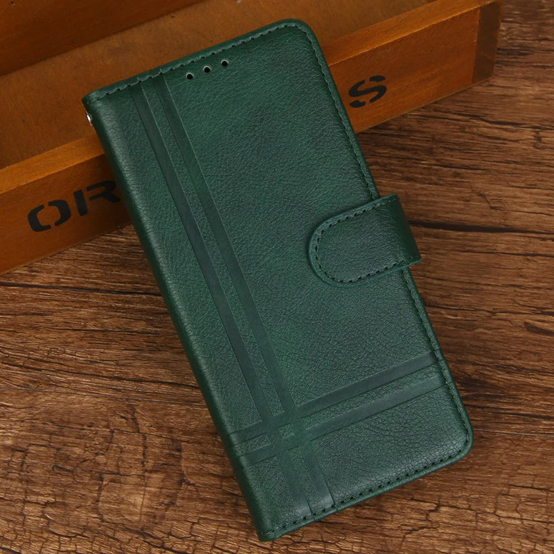 Deluxe Leather Wallet Phone Case for Lenovo Moto ThinkPhone Multiple Card Slots Stand Function Protective Cover