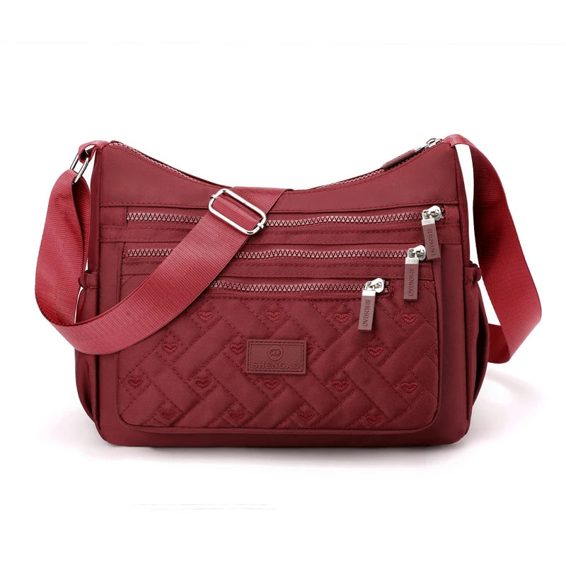 Waterproof Nylon Satchel Crossbody Shoulder Purse Handbag for Women Messenger Bags