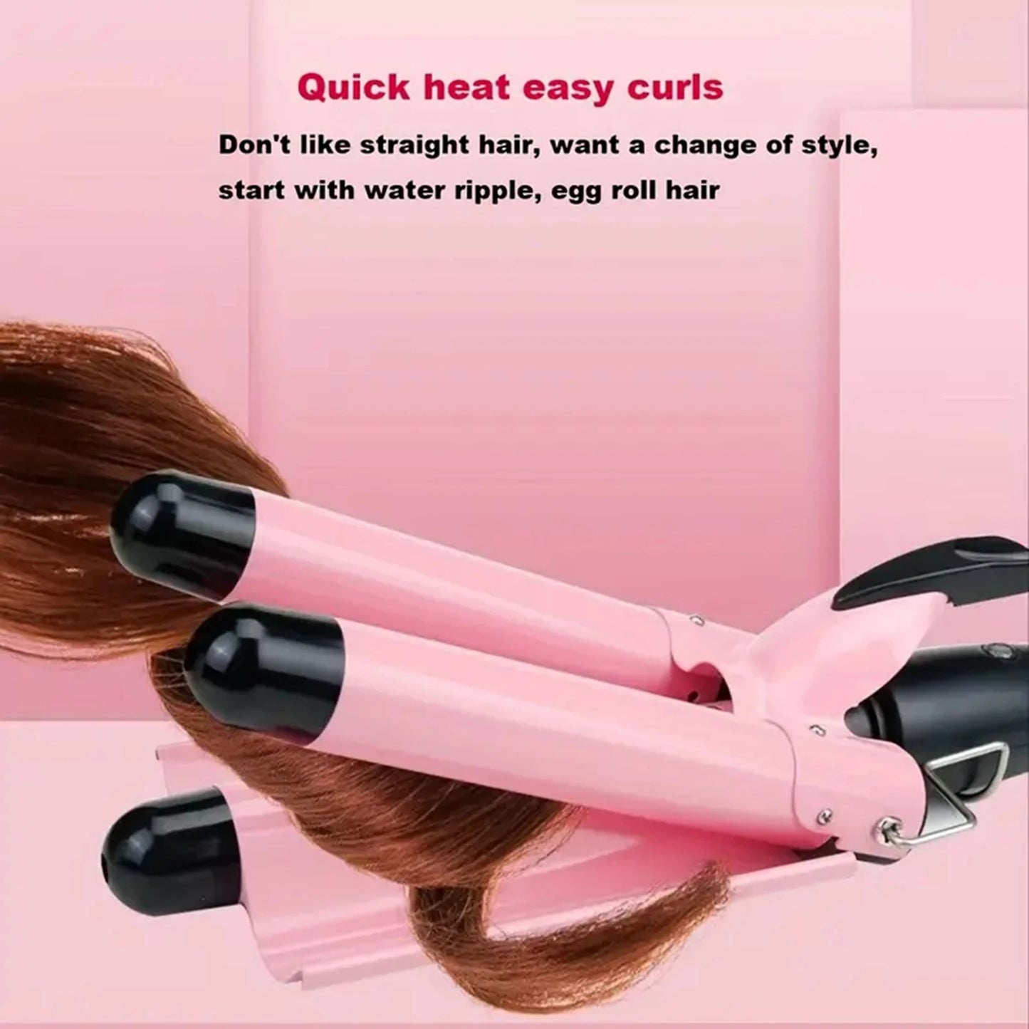 Temperature Control Professional Triple Barrel Ceramic Hair Curling Iron Styling Wavy Hair Style Tool Hair Care Accessory