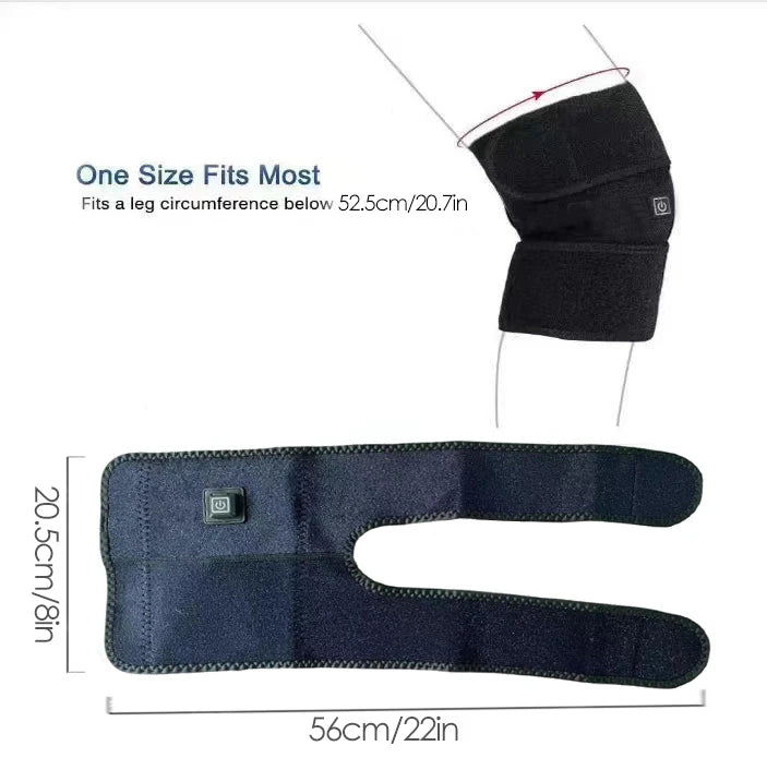 Electric Heating Knee Pad Protection Joint Care Device with One Click Adjustment Three Temperature Levels