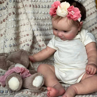 Lifelike Full Vinyl Reborn Girl Doll Waterproof Maddie Hand-Detailed Painted Doll Toy Gift 50cm