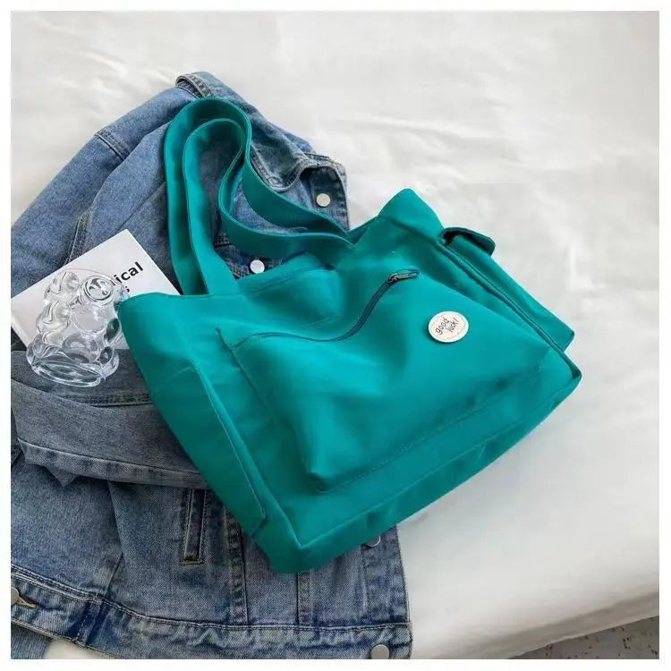 Large Capacity Modern Women's Fashion Canvas Satchel Shoulder Handbag Tote Commuter Bag