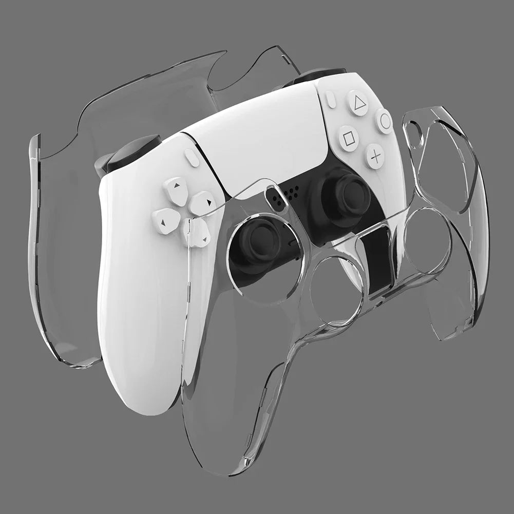 Ultra Slim Transparent Plastic Protector Case Cover Compatible with Sony Playstation 5 PS5 DualSense Controller Gamepad Clear Game Accessories