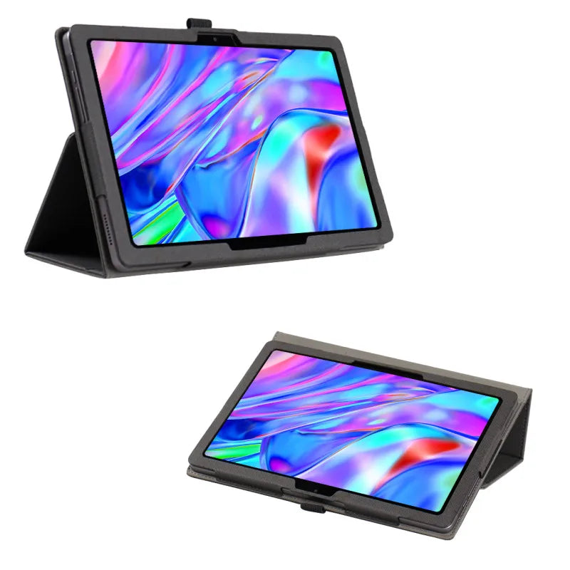 Luxury Leather Folio Stand Case for Motorola Moto Tab G62 10.6" Tablet PC Magnetic Cover with Hand Strap