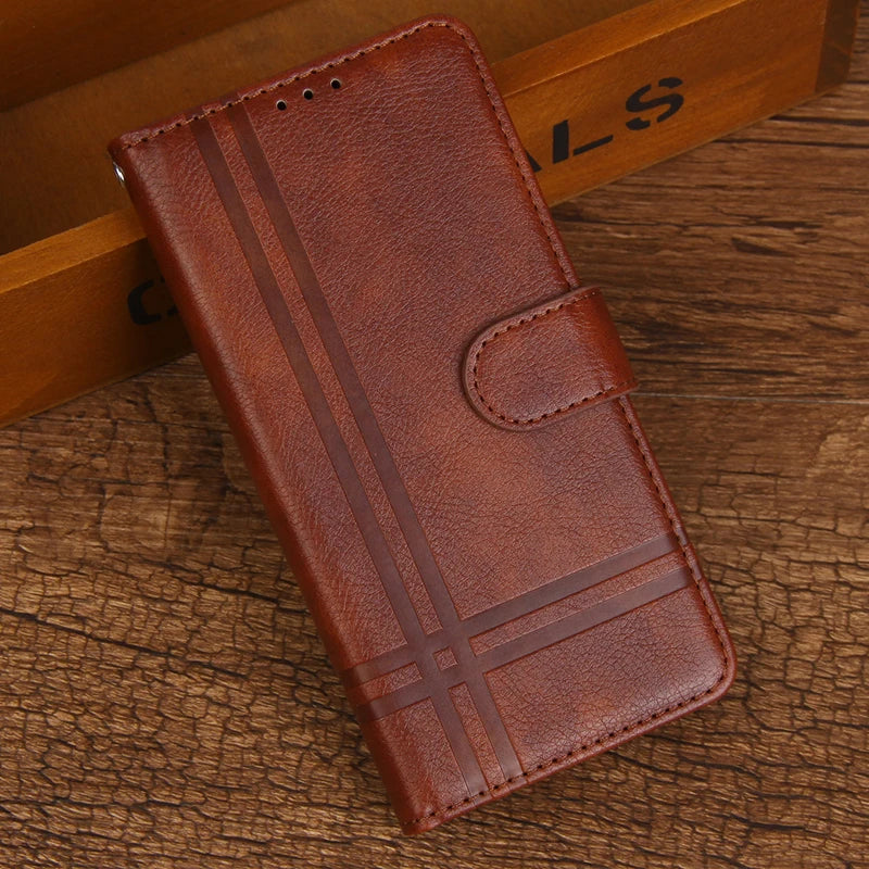 Deluxe Leather Wallet Phone Case for Lenovo Moto ThinkPhone Multiple Card Slots Stand Function Protective Cover