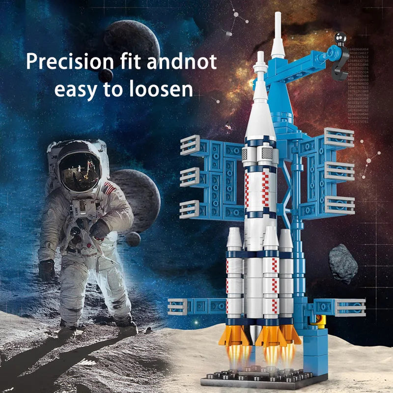 Spacecraft Ship Shuttle Rocket Building Blocks Model Toys Children's Puzzle Assembly Small Particle Bricks