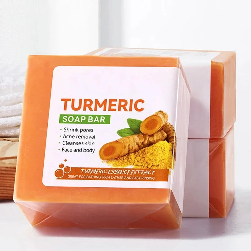 Purifying Turmeric Face and Body Soap Cleaning Lightening Dark Underarm Leg Body Cleansers Brightening Face Soap Tender Skin Care Beauty