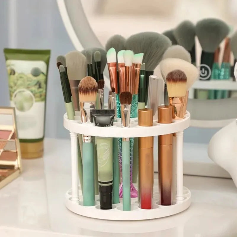 Cosmetics Makeup Brush Storage Rack Desktop Oraganizer Lipstick Makeup Brush Holder Dressing Table Sorting Storage Box