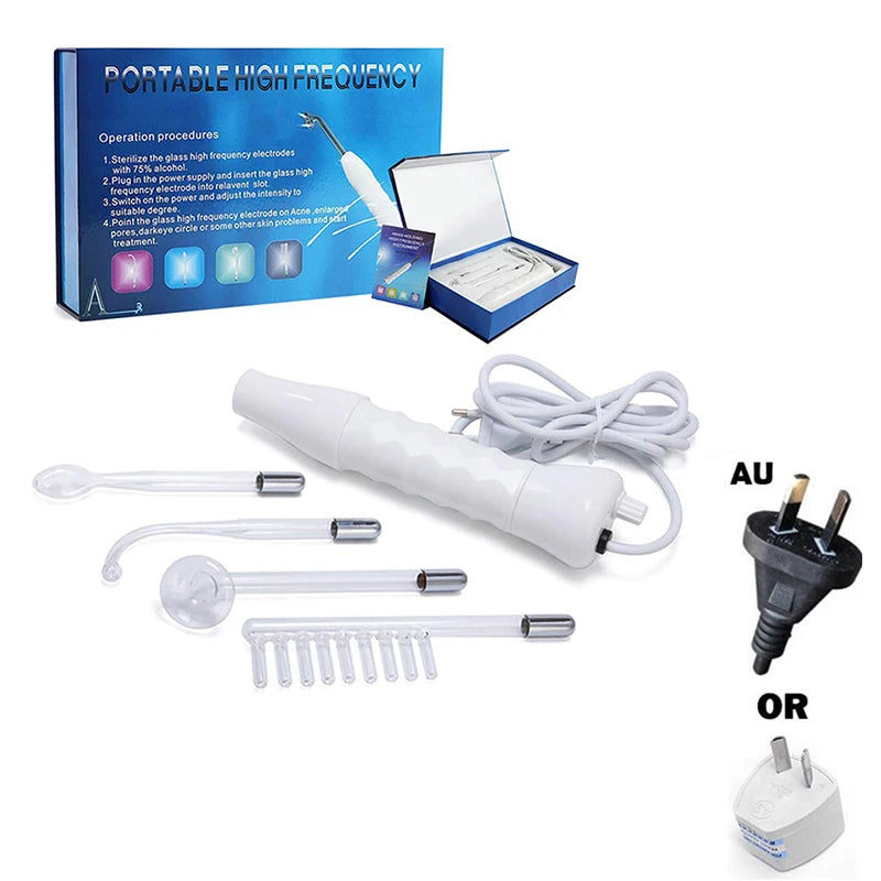 High Frequency Electrode Tube Beauty Machine for Face Hair Eyes Facial Massager Wand Care Tool