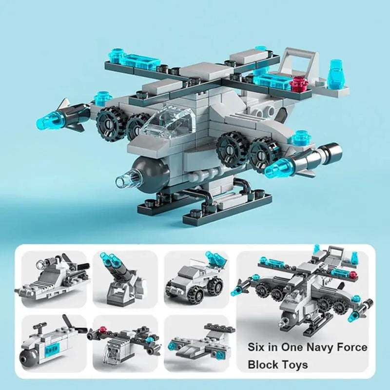 Building Blocks Engineering Fire Truck Military Tank Helicopter Model Puzzles Assembly Children's Micro Particle Toys