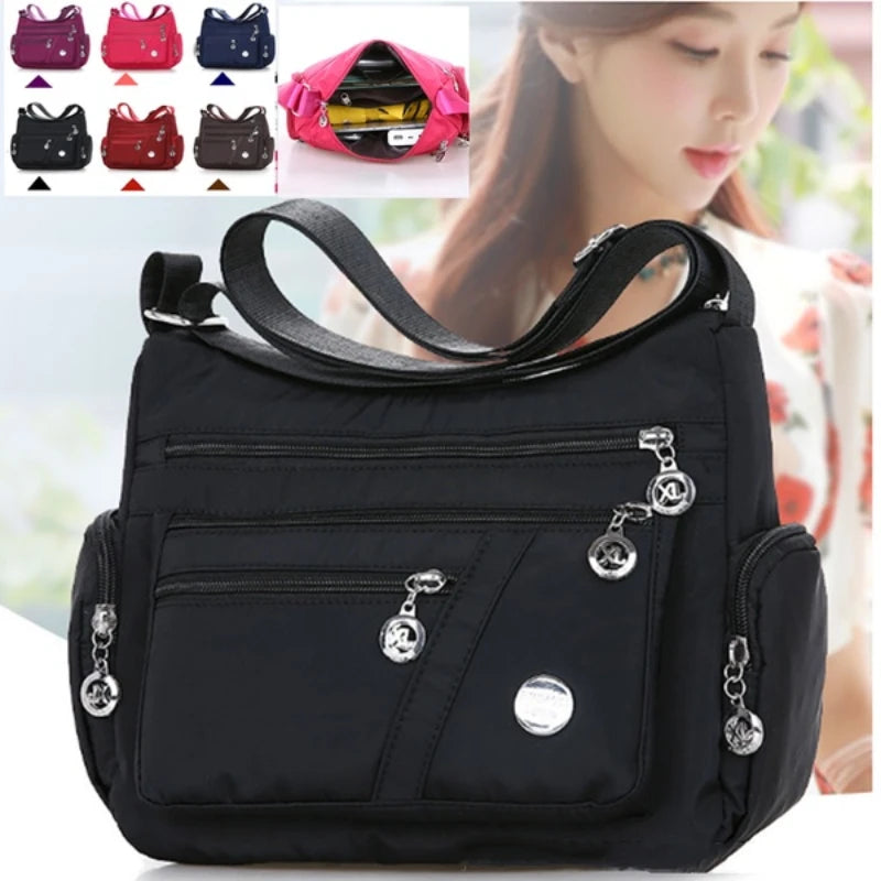 Waterproof Nylon Travel Shoulder Messenger Handbag for Women Fashion High Quality Crossbody Bag