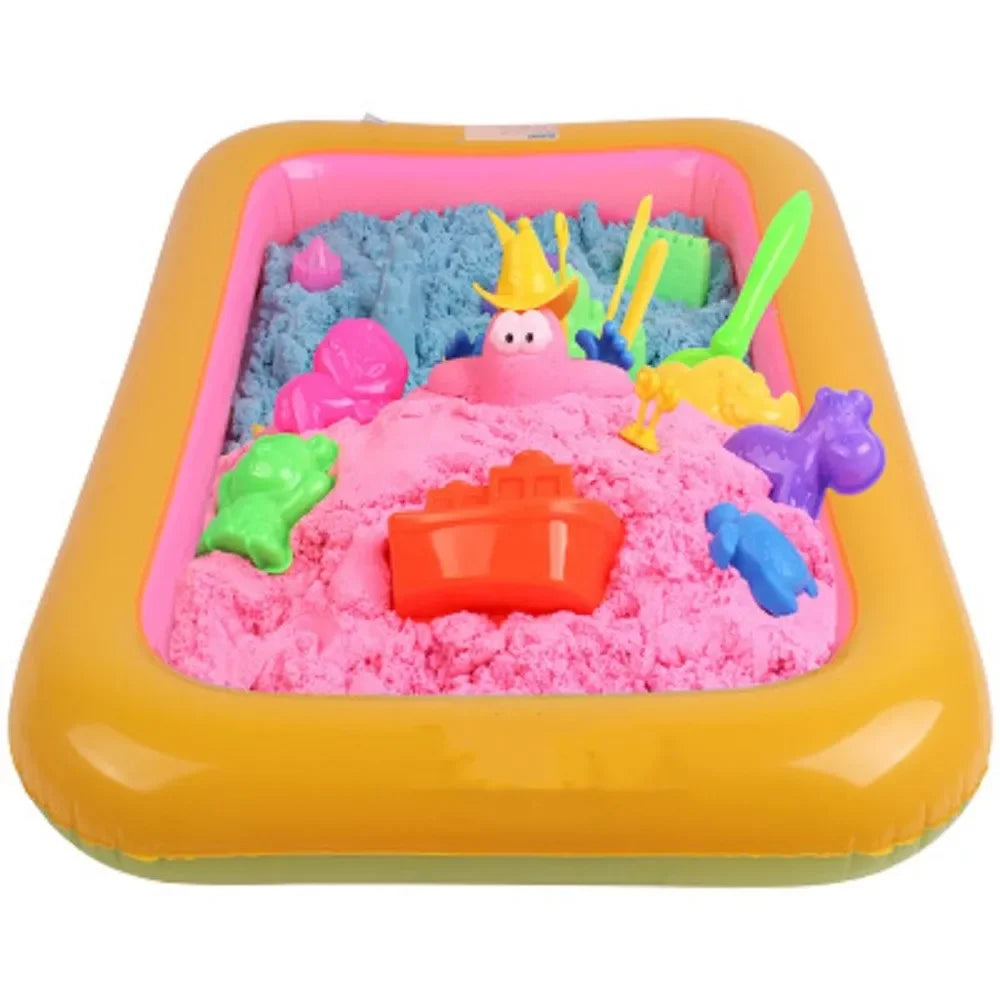 Multifunction Inflatable Sand Play Dough Clay Tray for Children Play Sand Modeling Clay Supplies Slime Table Accessories Educational Toys